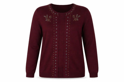 Riddella Womens Red  Knit Pullover Jumper Size 16