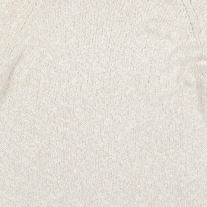 New Lok Womens Beige  Knit Pullover Jumper Size 8
