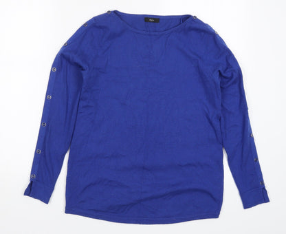 Womens UK Size 10 M&Co Blue Pullover Jumper