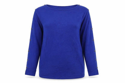 Womens UK Size 10 M&Co Blue Pullover Jumper