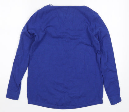 Womens UK Size 10 M&Co Blue Pullover Jumper