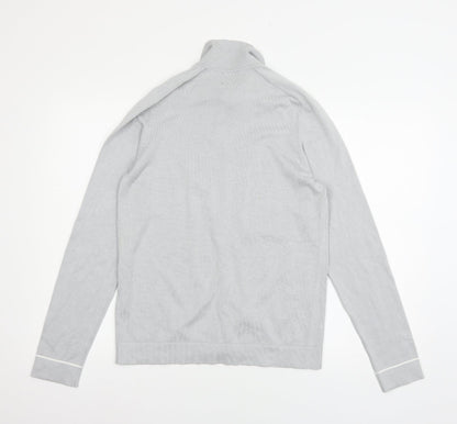 River Island Mens Grey  Knit Cardigan Jumper Size S