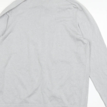 River Island Mens Grey  Knit Cardigan Jumper Size S