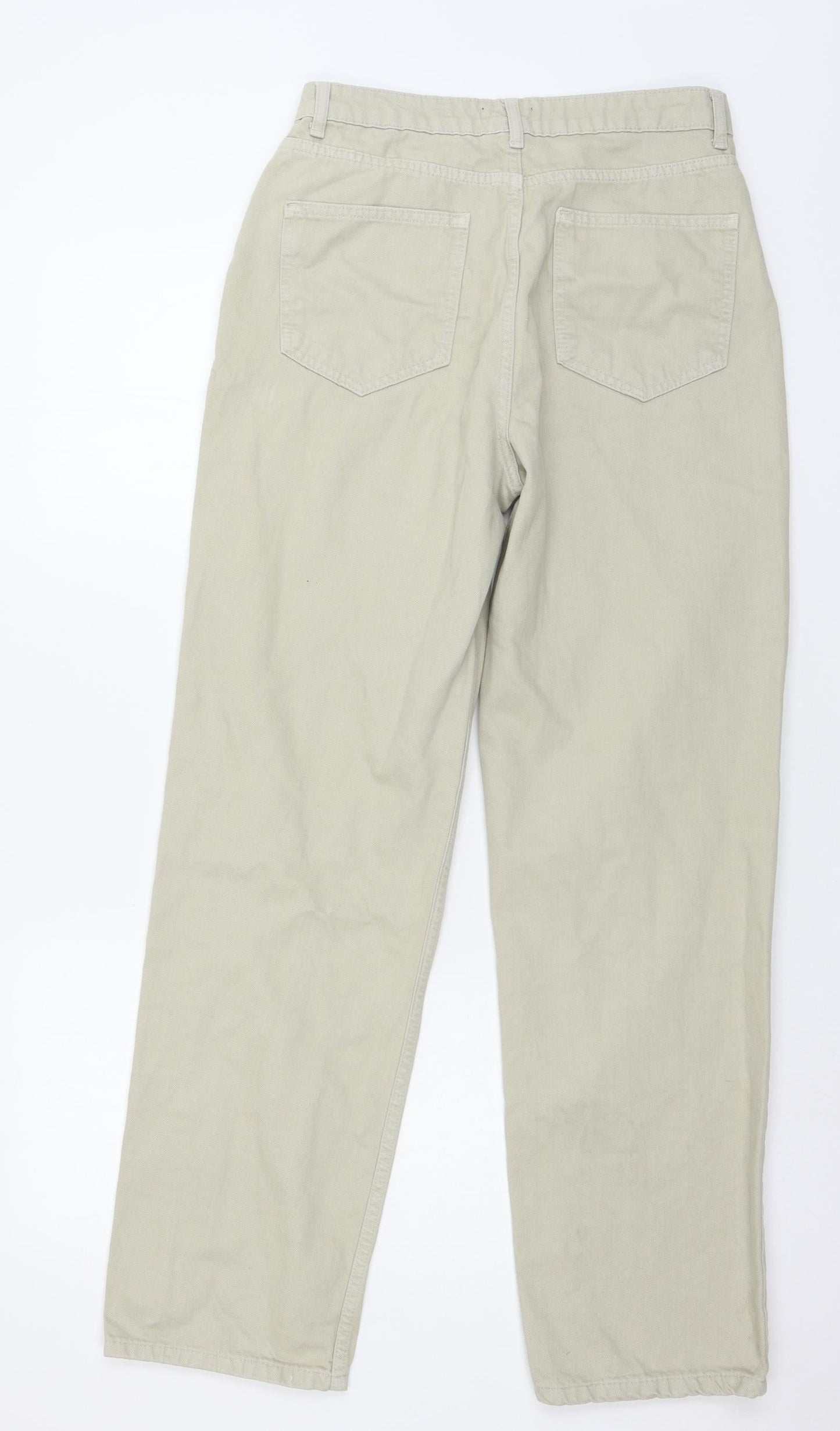 PRETTYLITTLETHING Womens Beige  Denim Straight Jeans Size 10 L29 in