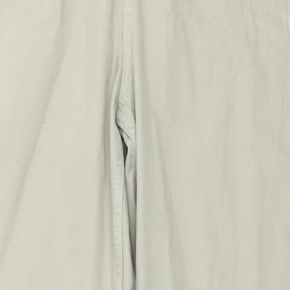 PRETTYLITTLETHING Womens Beige  Denim Straight Jeans Size 10 L29 in