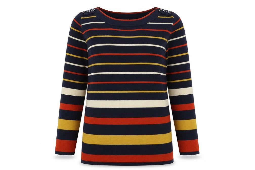 Womens UK Size 10 Isle Blue Pullover Jumper