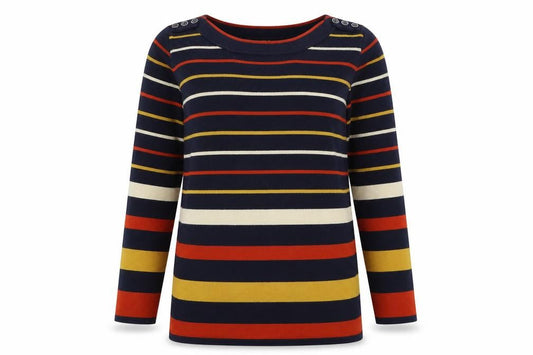 Womens UK Size 10 Isle Blue Pullover Jumper