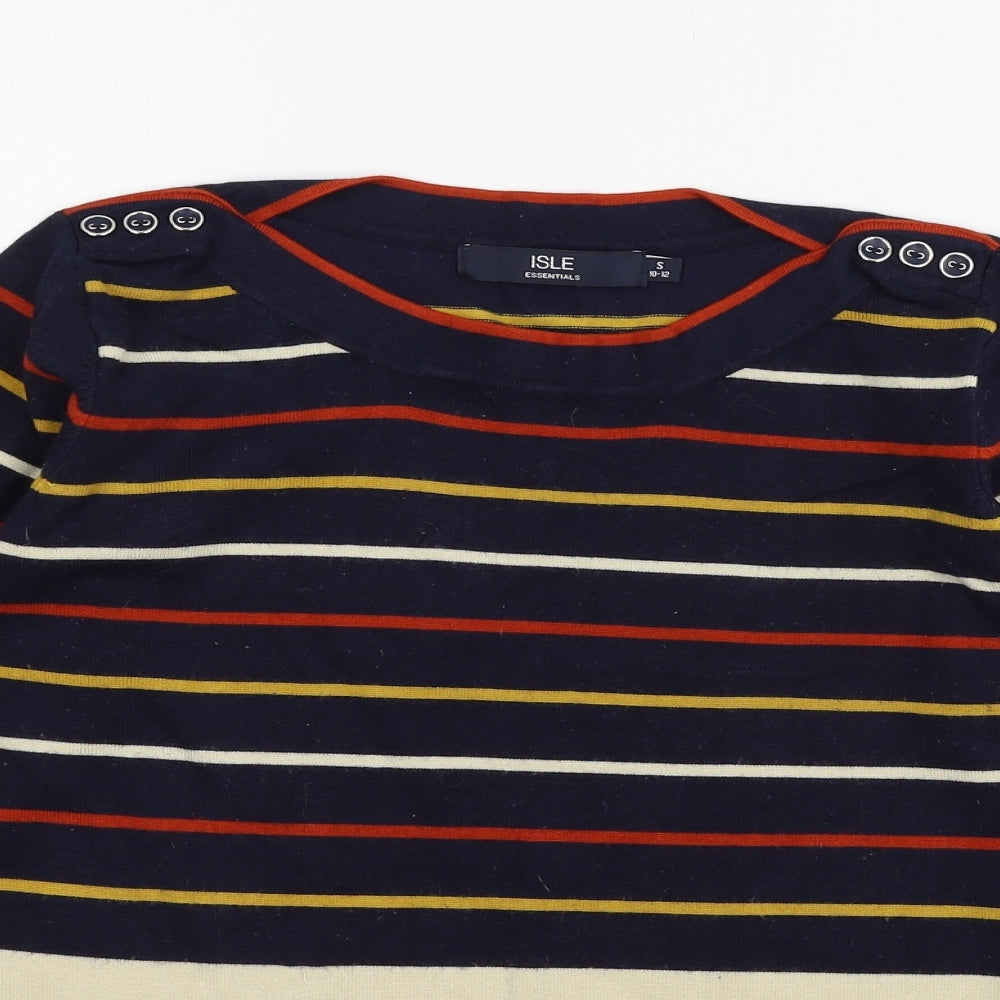 Womens UK Size 10 Isle Blue Pullover Jumper