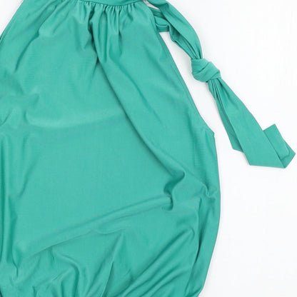 Womens UK Size L Preworn Green Basic Blouse