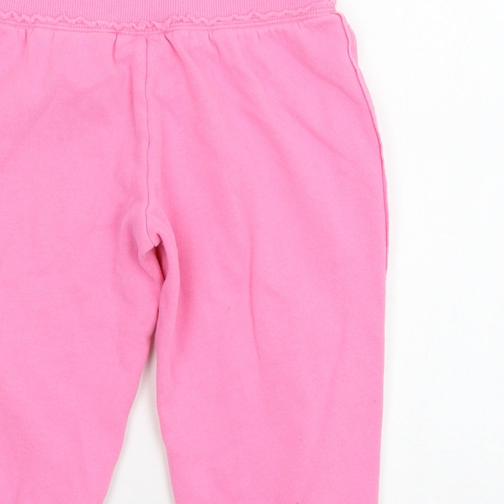 NEXT Girls Pink  Jersey Jogger Trousers Size 9 Months