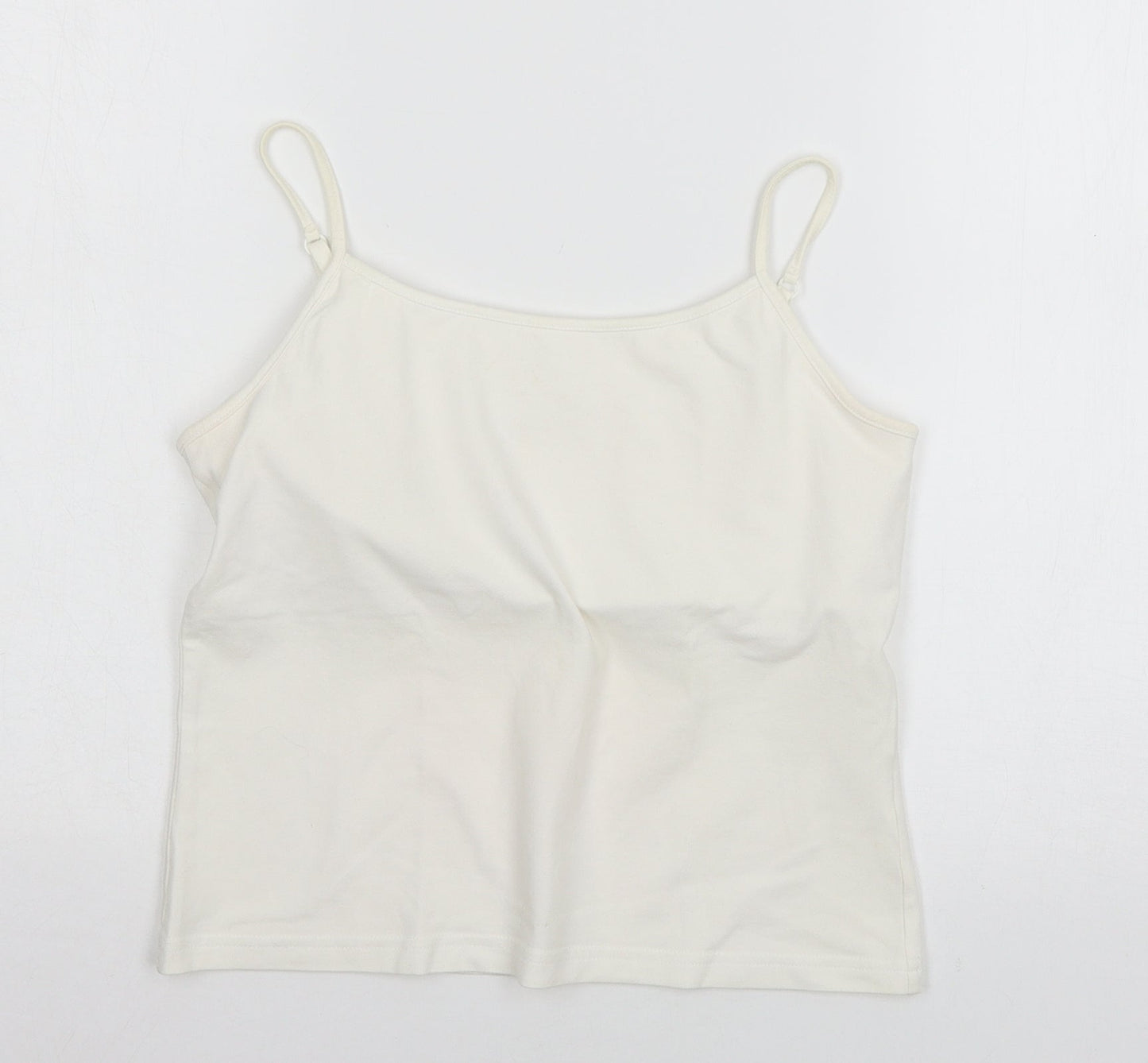 Papaya Womens White  Jersey Basic Tank Size 14