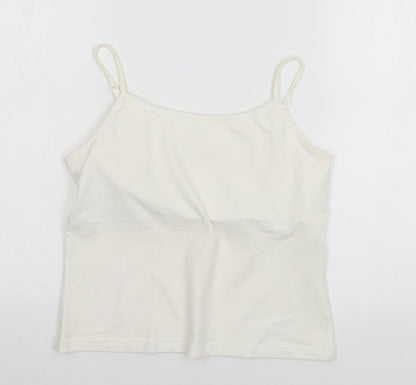 Papaya Womens White  Jersey Basic Tank Size 14