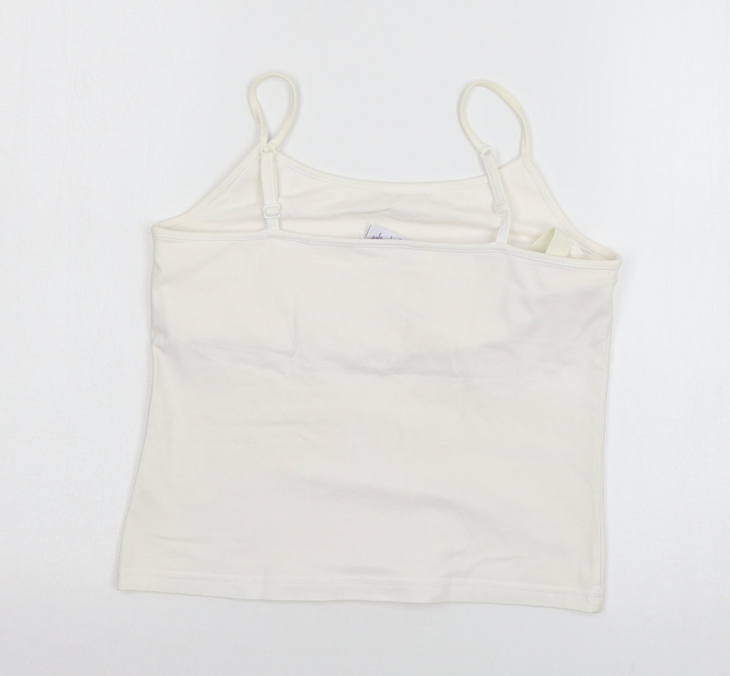 Papaya Womens White  Jersey Basic Tank Size 14