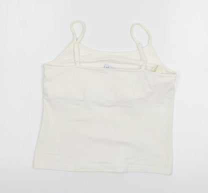Papaya Womens White  Jersey Basic Tank Size 14