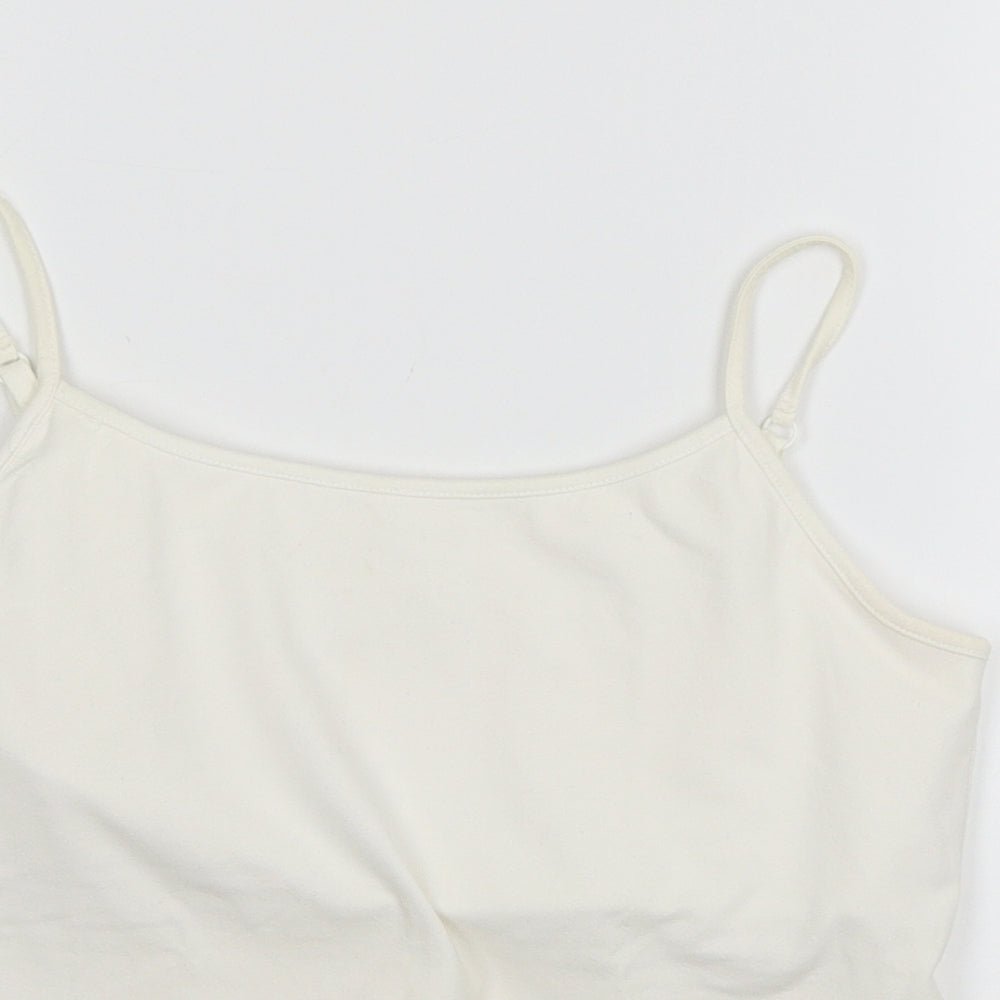 Papaya Womens White  Jersey Basic Tank Size 14