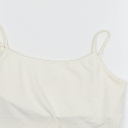 Papaya Womens White  Jersey Basic Tank Size 14