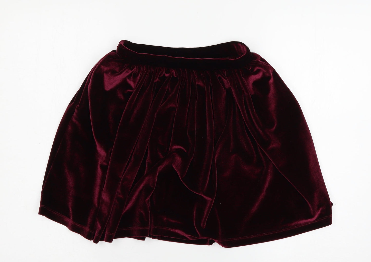 Womens UK Size 6 Topshop Flare Velour Skirt