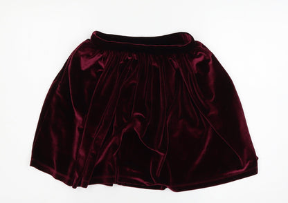 Womens UK Size 6 Topshop Flare Velour Skirt