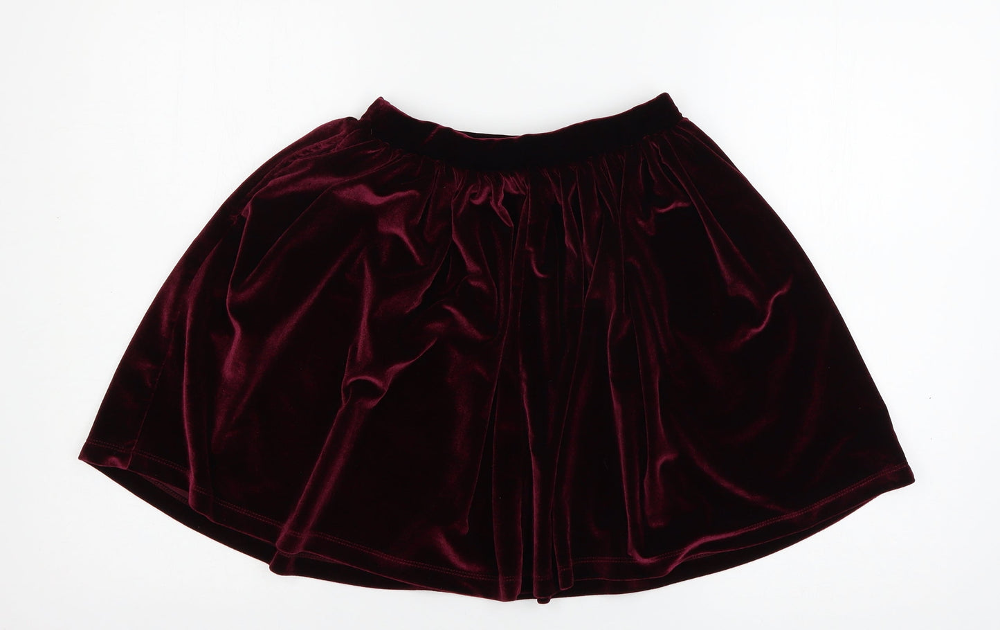 Womens UK Size 6 Topshop Flare Velour Skirt
