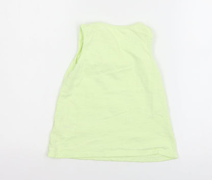 George Girls Green  Jersey Basic Tank Size 5-6 Years