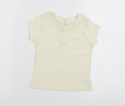 Mini Club Girls Beige  Jersey Basic T-Shirt Size 3-4 Years