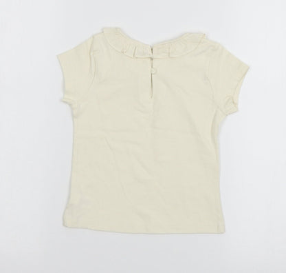 Mini Club Girls Beige  Jersey Basic T-Shirt Size 3-4 Years