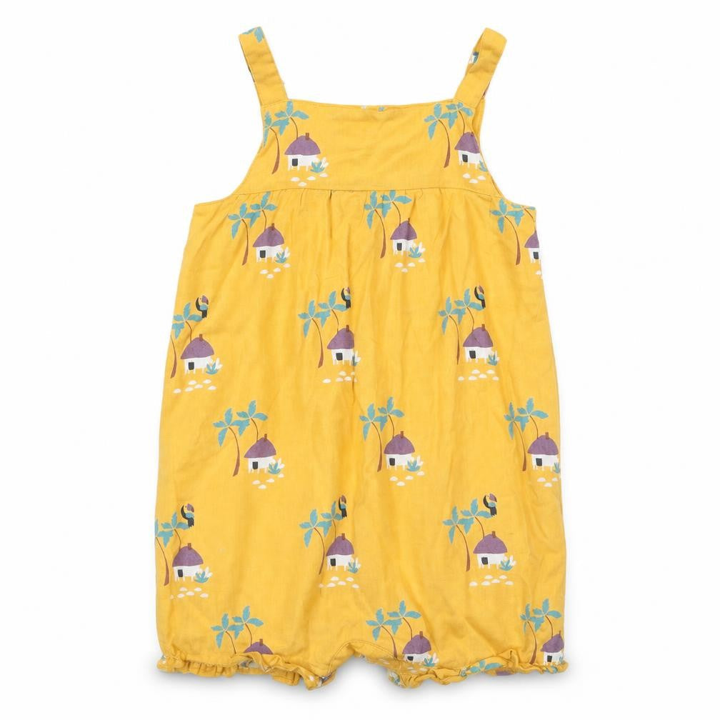 Marks & Spencer Girls Yellow   Dungaree One-Piece Size 12-18 Months