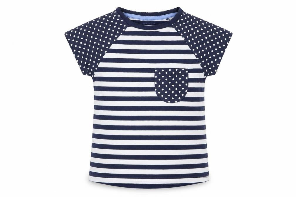 Tu Girls Multicoloured Striped  Basic T-Shirt Size 18-24 Months