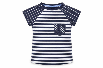 Tu Girls Multicoloured Striped  Basic T-Shirt Size 18-24 Months