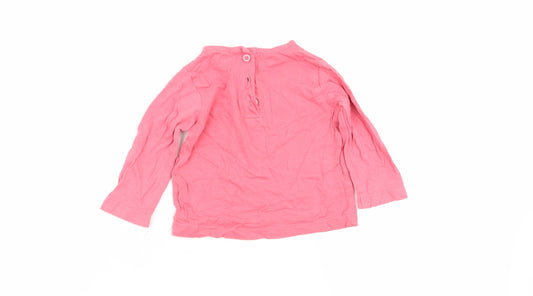 John Lewis Girls Pink   Basic T-Shirt Size 0-3 Months