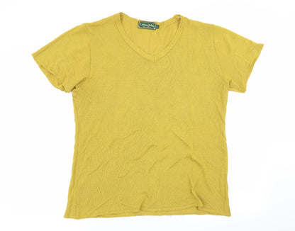 colourfield Womens Yellow   Basic T-Shirt Size XL