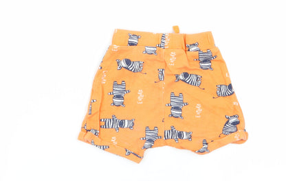Asda George Boys Orange Animal Print  Capri Trousers Size 6-9 Months  - shorts