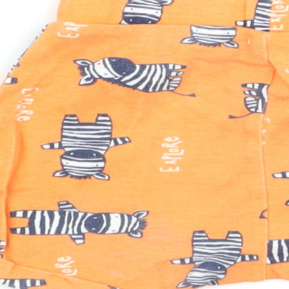 Asda George Boys Orange Animal Print  Capri Trousers Size 6-9 Months  - shorts