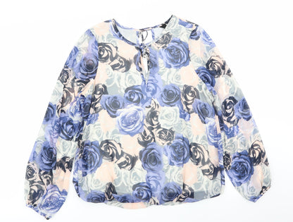 Womens UK Size 12 K&D Multicoloured Basic Blouse