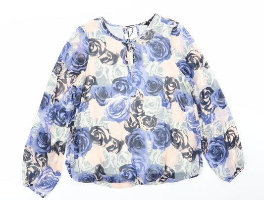 Womens UK Size 12 K&D Multicoloured Basic Blouse