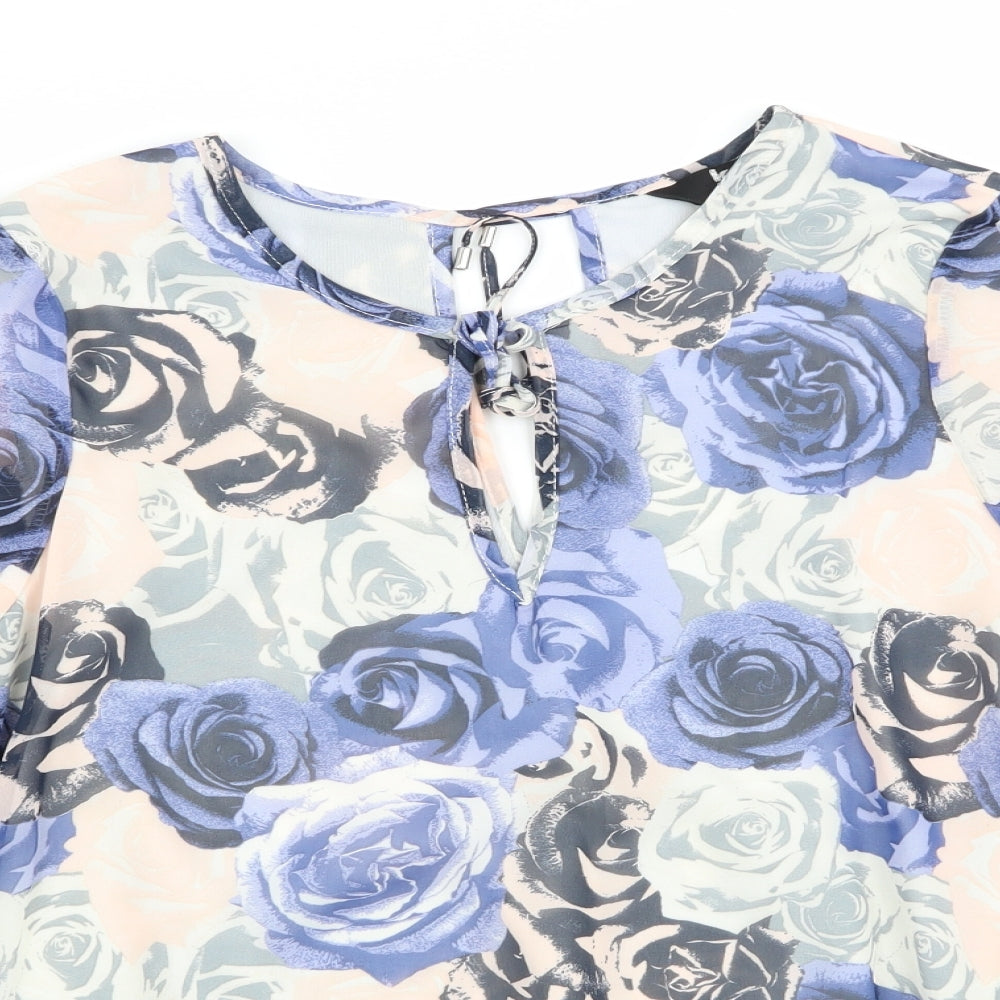 Womens UK Size 12 K&D Multicoloured Basic Blouse
