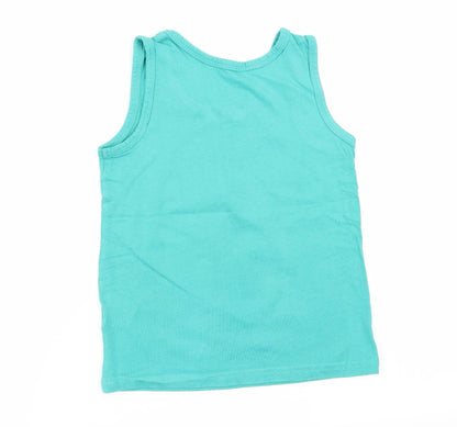 Primark Boys Green   Basic Tank Size 5-6 Years