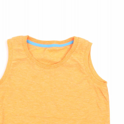 Matalan Boys Orange   Basic Tank Size 5-6 Years