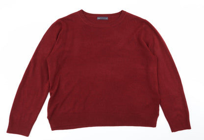 Womens UK Size 20 M&s Red Pullover Jumper
