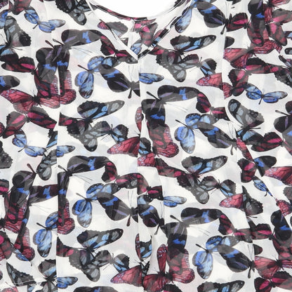 Womens UK Size 8 NEXT Multicoloured Basic Blouse