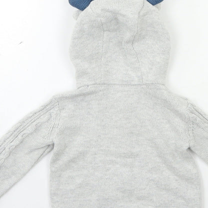 TU Baby Grey  Knit Cardigan Jumper Size 6-9 Months