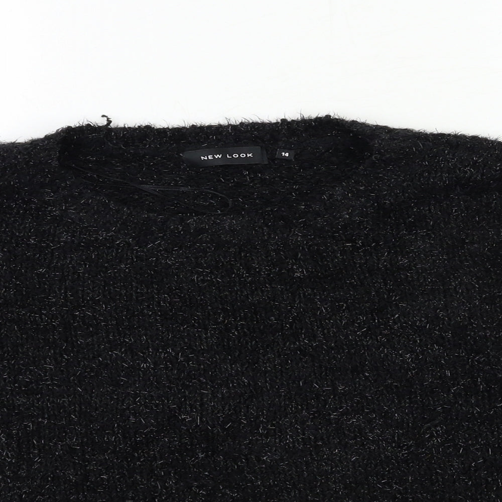 Womens UK Size 14 New Look Black Pullover Jumper