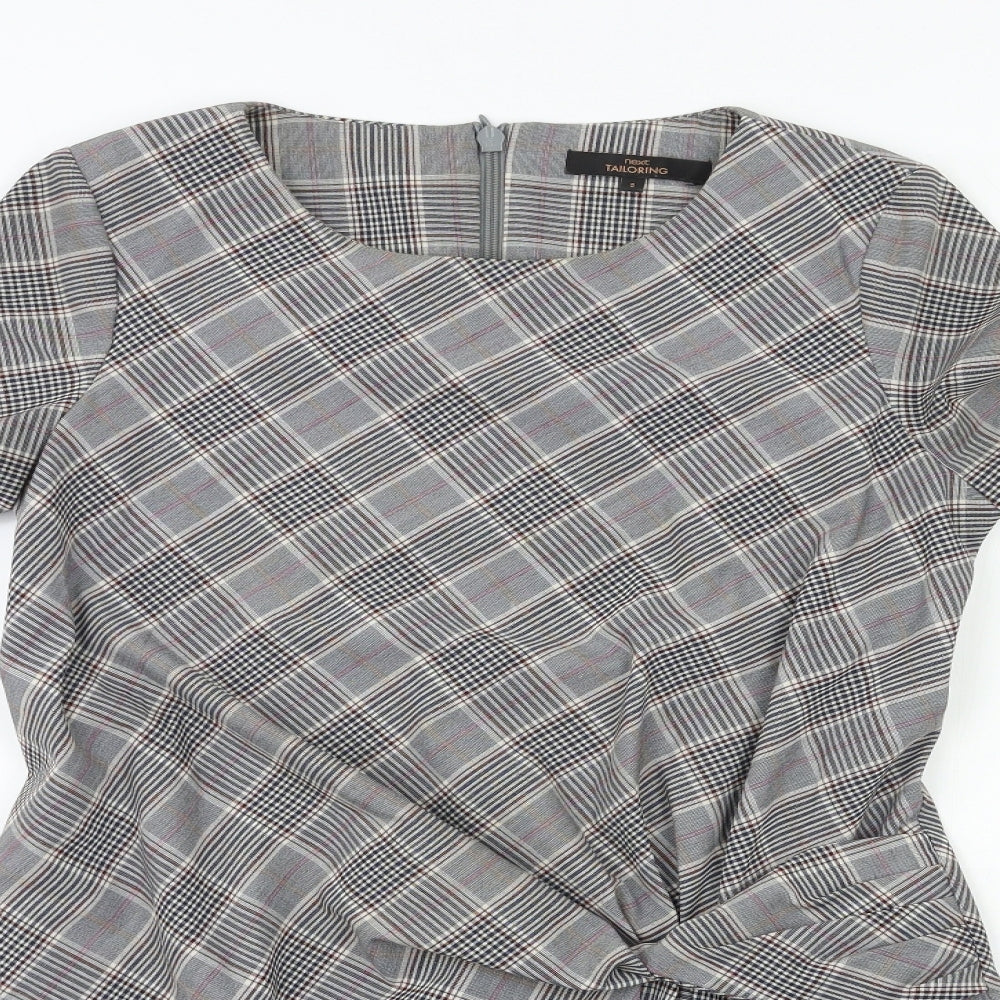 NEXT Womens Grey Check  A-Line  Size S