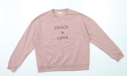 Primark Womens Pink   Pullover Sweatshirt Size 10