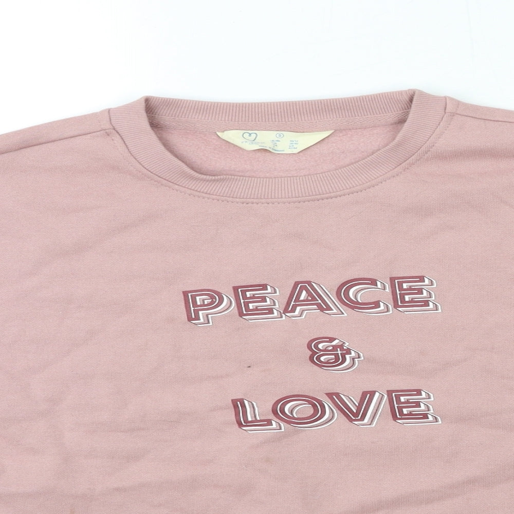 Primark Womens Pink   Pullover Sweatshirt Size 10