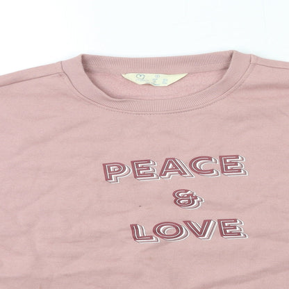 Primark Womens Pink   Pullover Sweatshirt Size 10