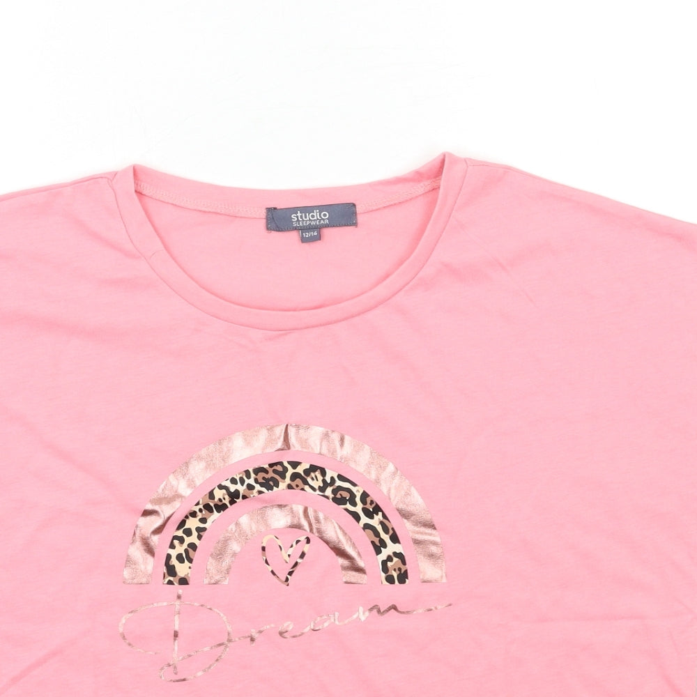 Studio Womens Pink   Top Pyjama Top Size 12