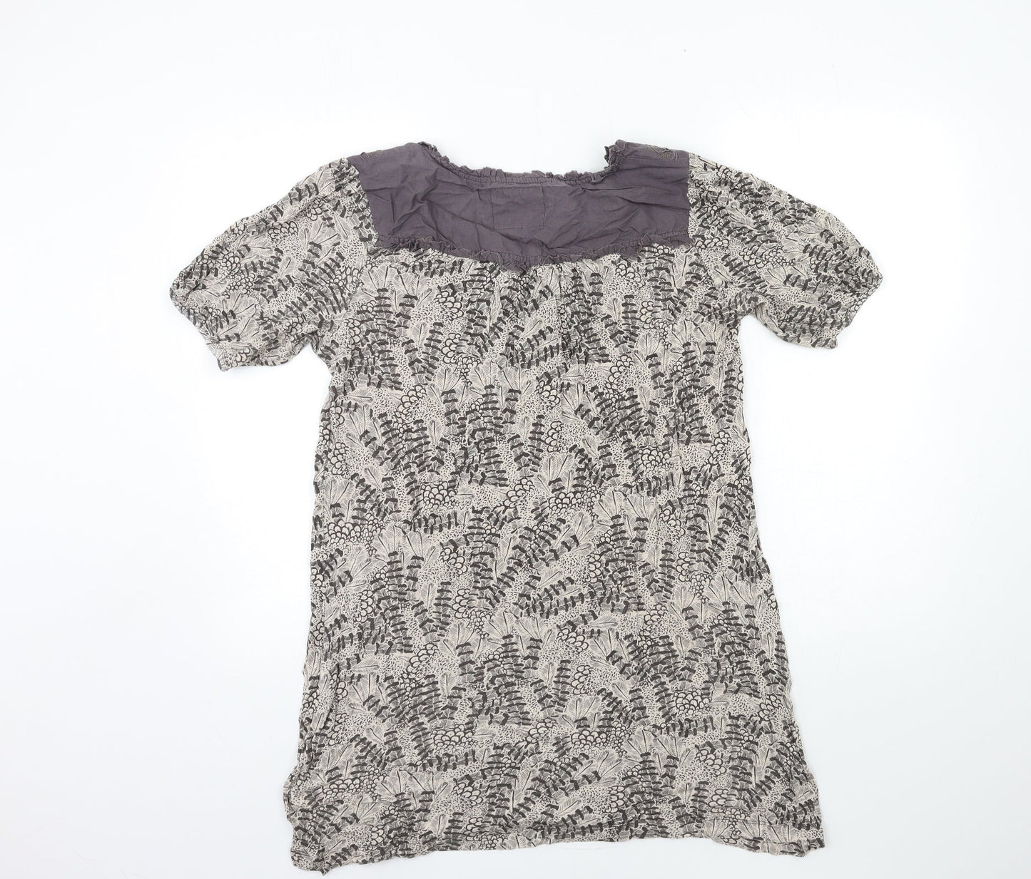Womens UK Size 6 NEXT Brown Basic T-Shirt
