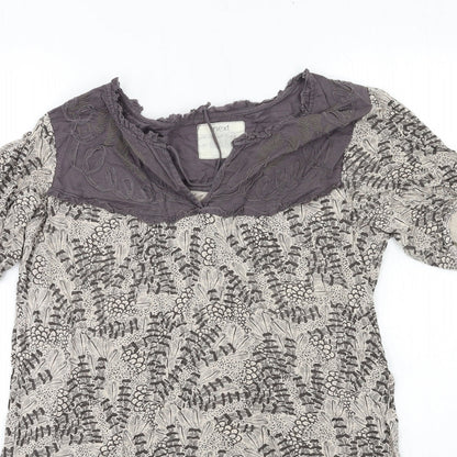 Womens UK Size 6 NEXT Brown Basic T-Shirt