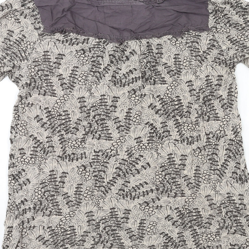 Womens UK Size 6 NEXT Brown Basic T-Shirt